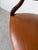 Brown Vintage French Louis XVI Style Carved Wood & Brown Leather Armchair For Sale - Image 8 of 12