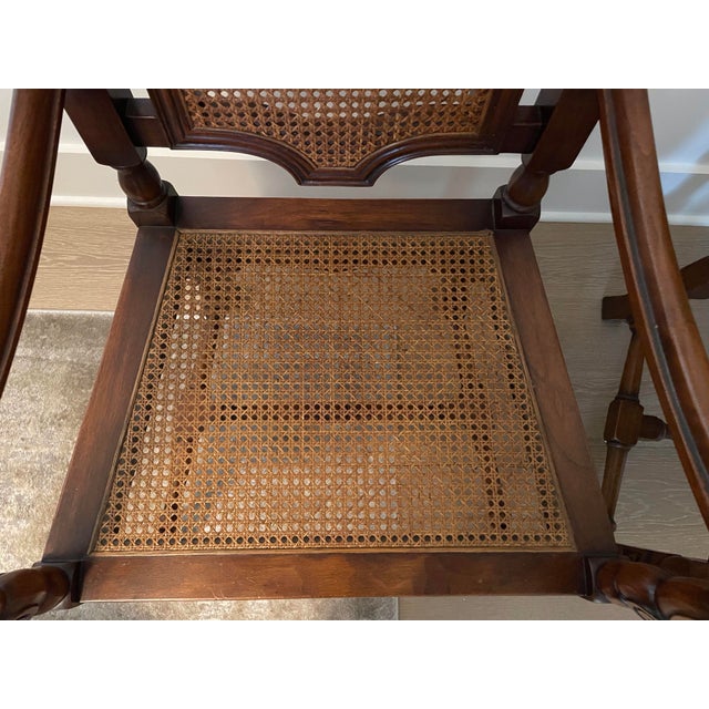 Early 20th Century Pair Carved Oak Throne Chair Antique Hall Chairs For Sale - Image 5 of 12