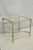Vintage French Directoire Maison Jansen Style Steel Brass Low Square Side Table For Sale In Philadelphia - Image 6 of 17