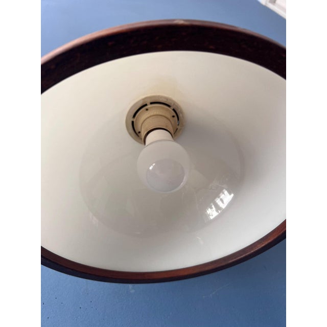 Mid-Century Brown Wooden Floor Lamp with Acrylic Glass Shade from Steinhauer For Sale - Image 12 of 13
