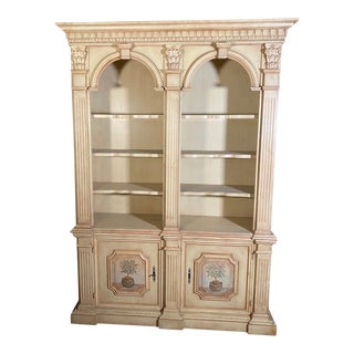 Hand Painted Italian Bookcase by Sherrill For Sale