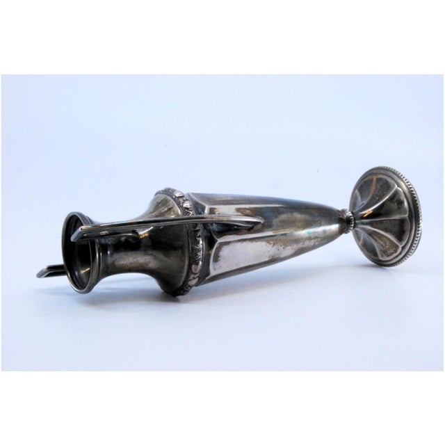 Silver Hexagonal Jug with Openwork Handles on Circular Base and Raised Rim For Sale - Image 5 of 10