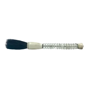 Antique Chinese Calligraphy Brush Horse Hair Clear Handle Asian