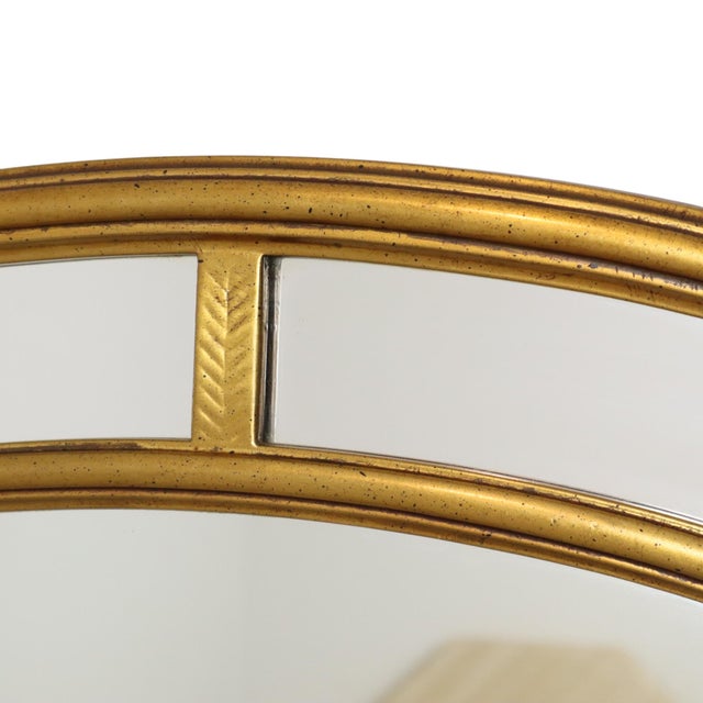 Glass Hollywood Regency Gilt Arch Mirror from Deknudt, 1970s For Sale - Image 7 of 17