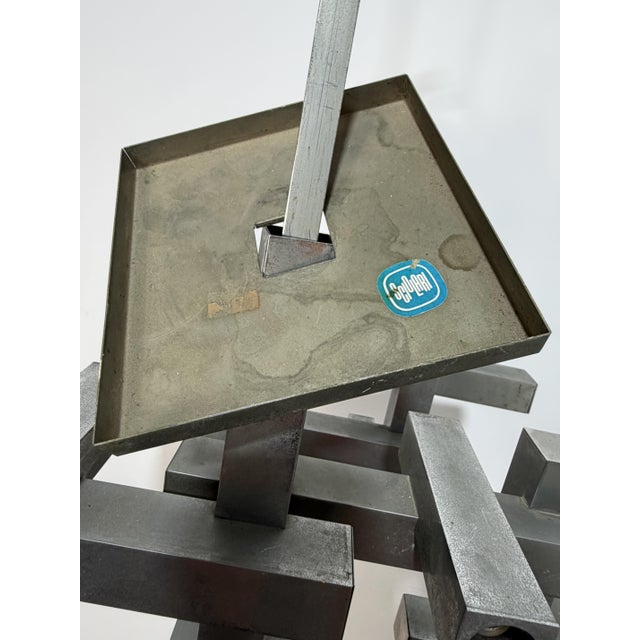 Geometric Metric 18-Light Chandelier by Gaetano Sciolari, 1970 For Sale - Image 9 of 11