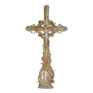Large Cast Iron Crucifix For Sale