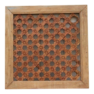 Vintage Bleached Wood Star Panel For Sale