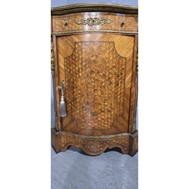 French Serpentine Side Cabinet, 1880s For Sale - Image 15 of 17