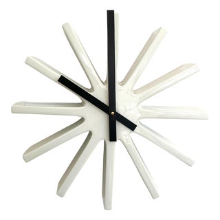 Vintage Danish Wall Clock by Poul Pedersen for Royal Copenhagen, 1976 For Sale