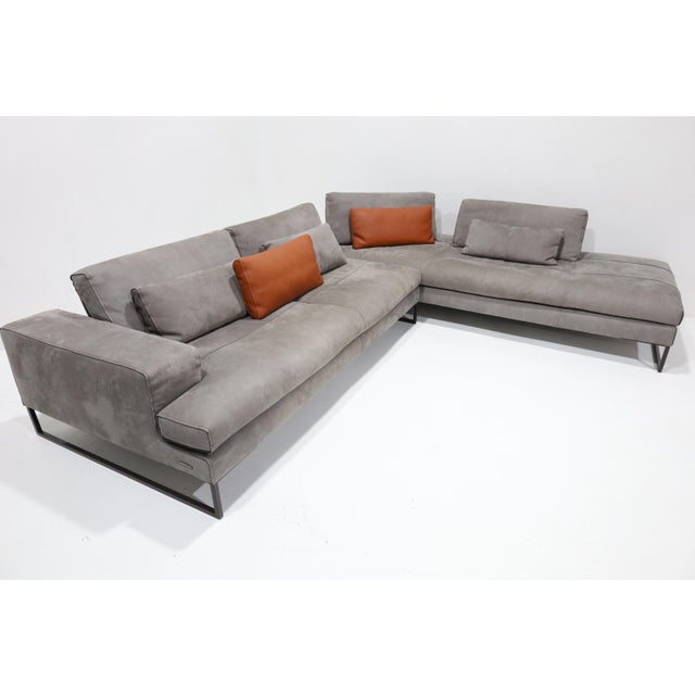 Modern Italian Sofa by Gamma, the Sunset Sofa in Leather, Designed by Gabriele Ghetti For Sale - Image 3 of 11
