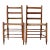 Antique Splint Weave Seat Chairs Pair For Sale