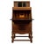 Antique English Golden Oak Secretaire with Mirrored Interior, 1900s For Sale - Image 14 of 14