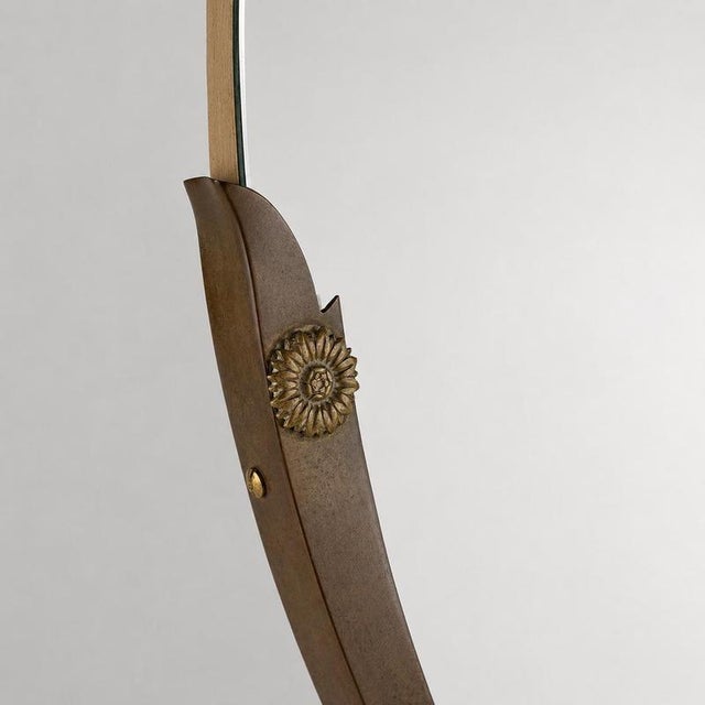 Vintage Sculptural Vanity Mirror by Gio Ponti, Italy, 1950s For Sale - Image 9 of 16