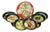 Mid 20th Century Japanese Mid Century Modern Paper Mache Wine Liquor Glass Coasters Ashtray - 9 pcs For Sale