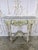 19th Century French Louis XVI Painted Gesso & Giltwood Console Table With Shaped Marble Top For Sale - Image 5 of 16