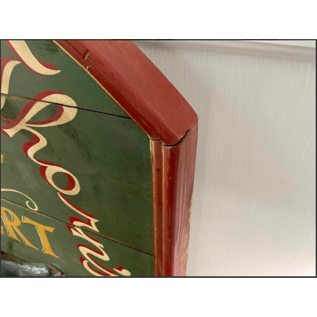 Vintage 1960s Hand Painted "School of Expert Polo" Trade Sign For Sale - Image 4 of 16