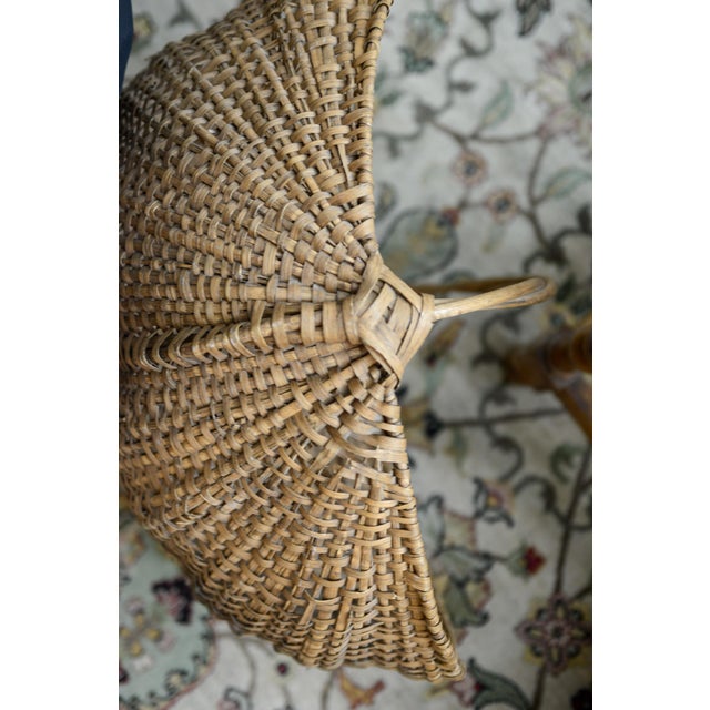 Large Early 20th Century American Splint Oak Buttocks Basket For Sale - Image 9 of 10