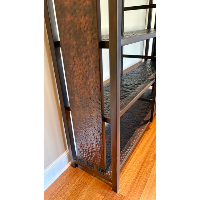 Custom Bronze Finish Steel Bookcase or Etagere For Sale In San Francisco - Image 6 of 6