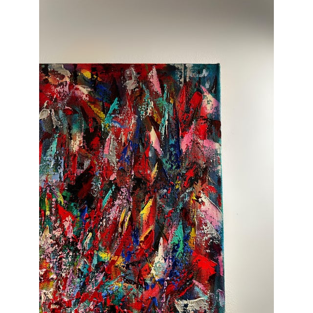 Jon Atac, Expressions, 1990, Large Oil on Canvas For Sale - Image 7 of 14