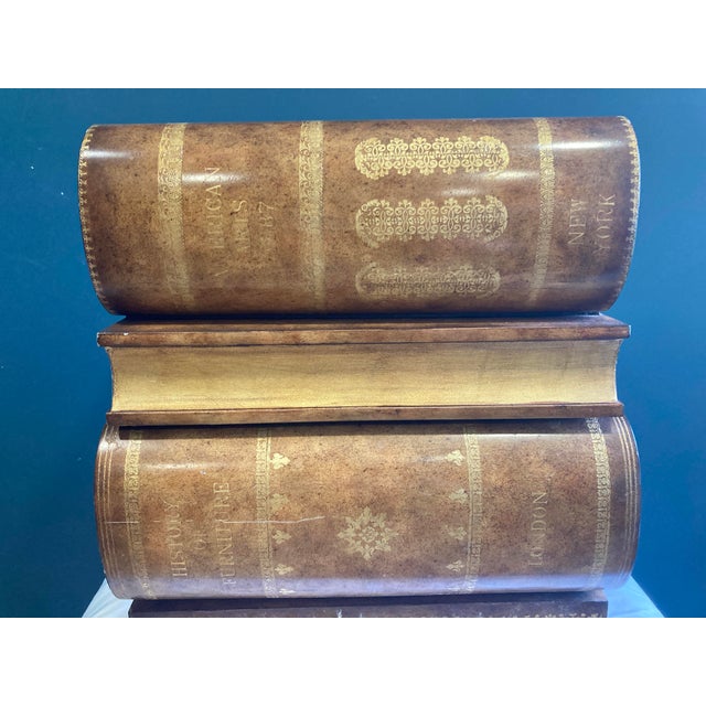 Art Deco Maitland-Smith Stacked Books Side Table For Sale - Image 3 of 11