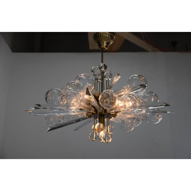 Art and Design Chandelier attributed to Rene Roubicek, 1960s For Sale - Image 11 of 18