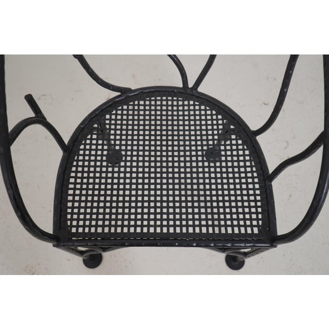 Pair of Winterthur Faux Bois Iron Chairs For Sale - Image 9 of 18