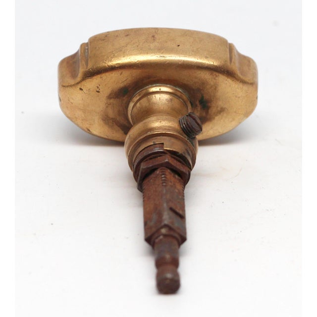 Traditional Antique 1930s Cast Brass Oval Norwalk Door Knob For Sale - Image 3 of 3
