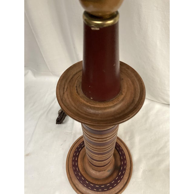 Leather and Wood Covered Lamps by Jacques Adnet, 1950 For Sale - Image 9 of 10