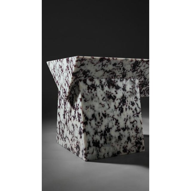 Not Yet Made - Made To Order Marlene Bench in Epoxy Resin and Leather Fragments by Wedo For Sale - Image 5 of 8