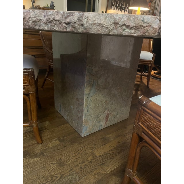 Italian 1980s Italian Marble Dining Table For Sale - Image 3 of 5