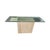 Available is a beautiful Travertine Console table with brass inserts and a glass top. This table is in really good...