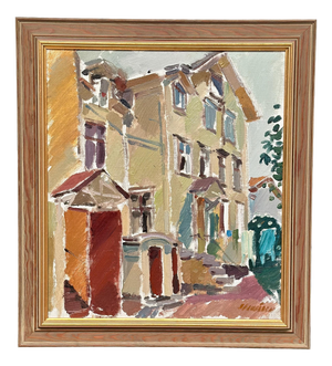 Gösta Stawåsen, Södra Kyrkogatan 50, 1970, Oil on Canvas, Framed