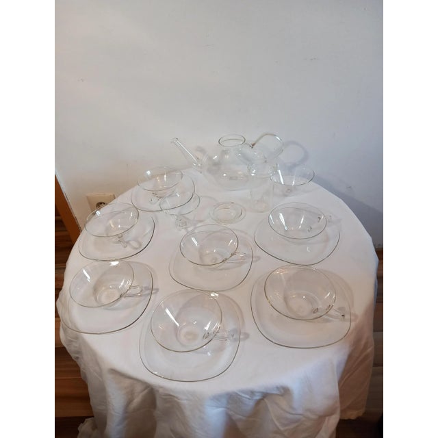 Glass Tea Service by Heinrich Löffelhardt for Schott & Gen., Mainz, Germany, 1950s, Set of 10 For Sale - Image 17 of 18