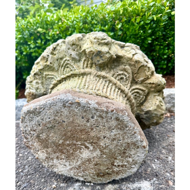 Cast Stone Flower Basket Sculpture Garden Ornament Mid 20th Century For Sale - Image 18 of 18