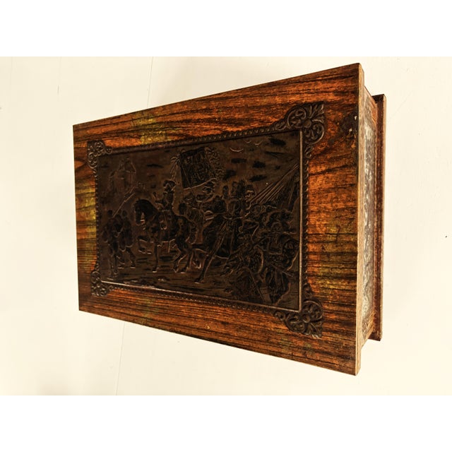 Metal Large Antique Embossed Case, 1890s For Sale - Image 7 of 18