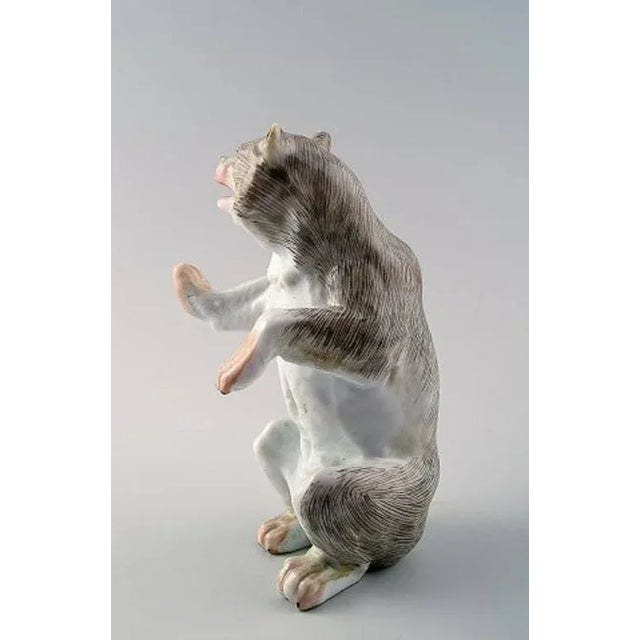 Antique Porcelain Figurine of Standing Bear in the Style of Meissen, Late 19th Century For Sale - Image 3 of 6