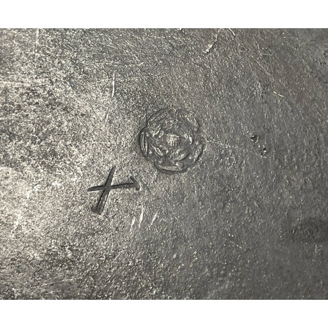 Lot 4 Rare Antique 18th Century Forged Pewter Multi Reed European Dinner Plate For Sale - Image 4 of 12