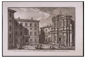 Giuseppe Vasi, Chiesa della SS. Trinità, Etching, Late 18th-Century