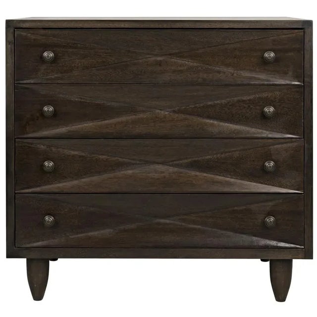 Mid-Century Modern NOIR Diamond Chest, Ebony Walnut For Sale - Image 3 of 5