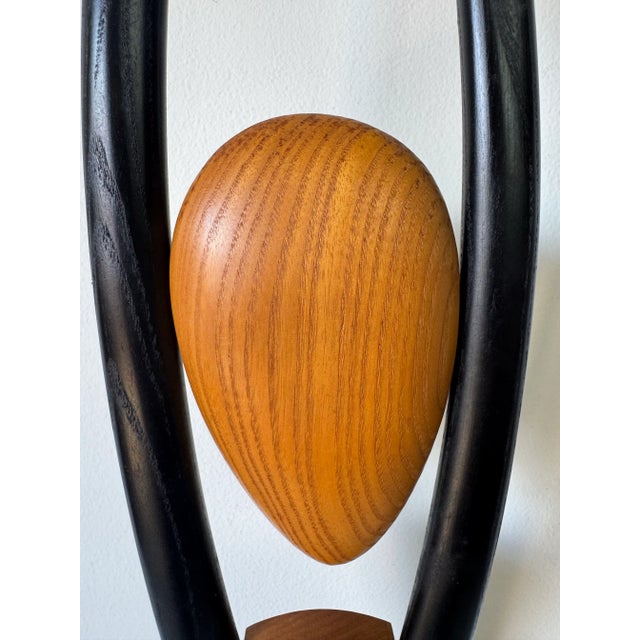 Mid-Century Modern Vintage Wayne Pelham Modernist Carved Wood Sculpture For Sale - Image 3 of 11