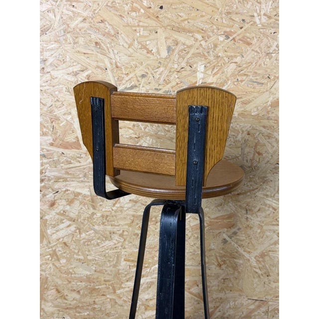 Vintage Brutalist Bar Stools in Iron and Wood, 1960s, Set of 2 For Sale - Image 14 of 18