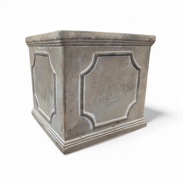 Classic Traditional Paneled Concrete Planter Box For Sale In Charlotte - Image 6 of 16