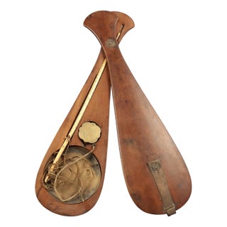 Small Antique Chinese Portable Scales in Wooden Case, 19th Century, Set of 3 For Sale