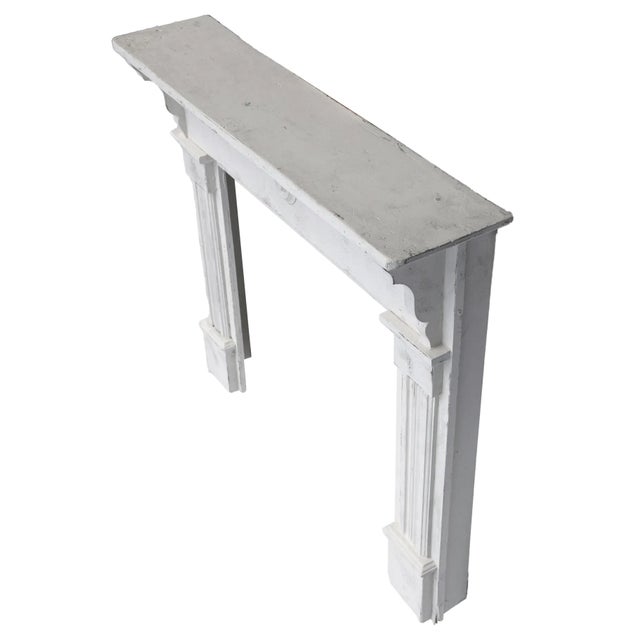 American Antique Wooden Fireplace Mantle For Sale - Image 3 of 12