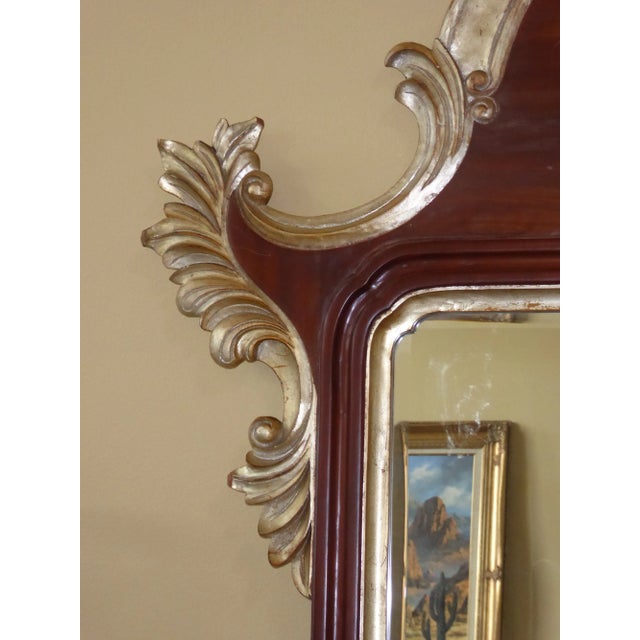 Wood Vintage Tall Solid Wood Luxury Wall Mirror by Harrison Gil Christopher Guy For Sale - Image 7 of 11