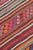 Cotton with Blue and Gold Geometric Pattern Kelim Rug, 1960s For Sale - Image 3 of 6