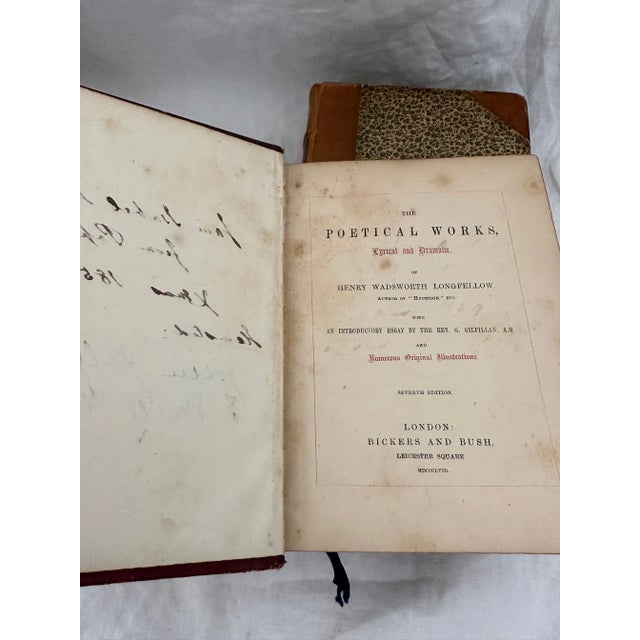 Antique 19th C. Collection of Leather Bound Books-A Set For Sale - Image 9 of 12