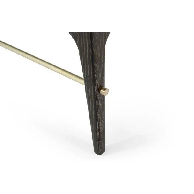 Linear Bench in Black Ceruse Series 48 by Stamford Modern For Sale - Image 9 of 12