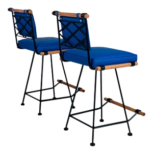 Swiveling California Modern Counter Stools - A Pair