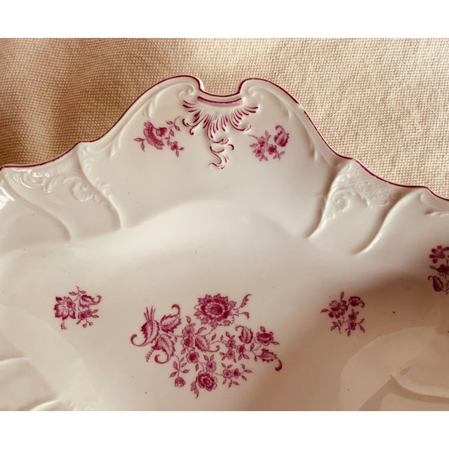 French Porcelain , Diamond Shape Serving Dish, Circa 1820 — Rose Floral For Sale - Image 4 of 9